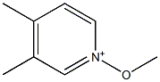 3,4-Dimethyl-1-methoxypyridin-1-ium Structure