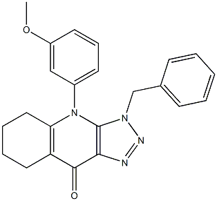 3-Benzyl-4-(3-methoxyphenyl)-5,6,7,8-tetrahydro-3H-1,2,3-triazolo[4,5-b]quinolin-9(4H)-one Structure