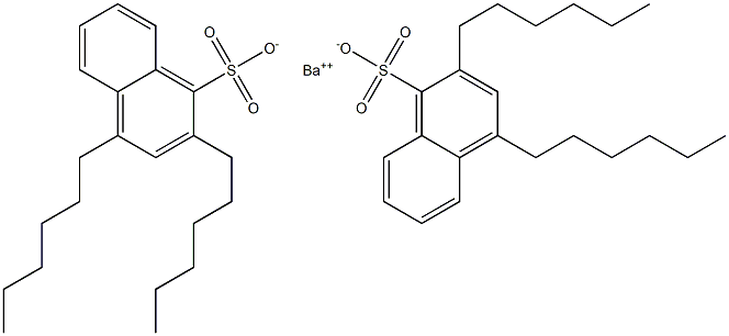 Bis(2,4-dihexyl-1-naphthalenesulfonic acid)barium salt Structure