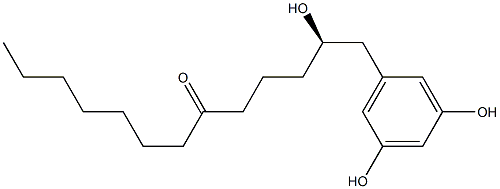 3-[(R)-2-Hydroxy-6-oxotridecyl]benzene-1,5-diol 구조식 이미지