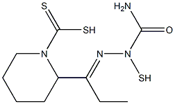 1-Piperidinecarbodithioic acid 2-thiosemicarbazonopropyl ester Structure