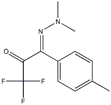 1,1,1-Trifluoro-3-(2,2-dimethylhydrazono)-3-p-tolyl-2-propanone Structure