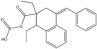 4-(Benzylidene)-1,2,3,4-tetrahydronaphthalene-2,2-dicarboxylic acid diethyl ester 구조식 이미지