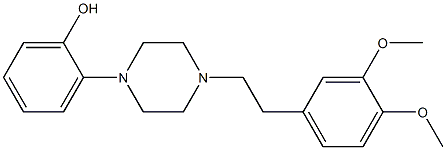 2-[4-(3,4-Dimethoxyphenethyl)-1-piperazinyl]phenol 구조식 이미지