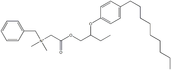 N,N-Dimethyl-N-benzyl-N-[[[2-(4-nonylphenyloxy)butyl]oxycarbonyl]methyl]aminium 구조식 이미지