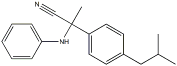 2-Anilino-2-(p-isobutylphenyl)propanenitrile Structure