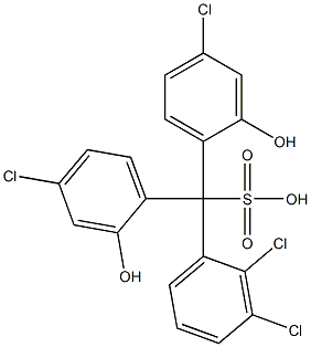 (2,3-Dichlorophenyl)bis(4-chloro-2-hydroxyphenyl)methanesulfonic acid 구조식 이미지