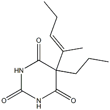5-(1-Methyl-1-butenyl)-5-propyl-2,4,6(1H,3H,5H)-pyrimidinetrione Structure