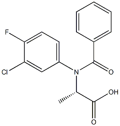 (2S)-2-(N-Benzoyl-3-chloro-4-fluoroanilino)propionic acid Structure