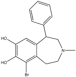 2,3,4,5-Tetrahydro-6-bromo-3-methyl-1-phenyl-1H-3-benzazepine-7,8-diol Structure