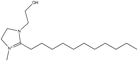 4,5-Dihydro-1-(2-hydroxyethyl)-3-methyl-2-undecyl-1H-imidazol-3-ium 구조식 이미지