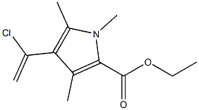 4-(1-Chlorovinyl)-1,3,5-trimethyl-1H-pyrrole-2-carboxylic acid ethyl ester Structure