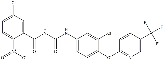1-(5-Chloro-2-nitrobenzoyl)-3-[4-[(5-trifluoromethyl-2-pyridinyl)oxy]-3-chlorophenyl]urea Structure