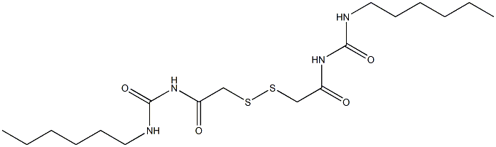 1,1'-(Dithiobismethylenebiscarbonyl)bis[3-hexylurea] 구조식 이미지