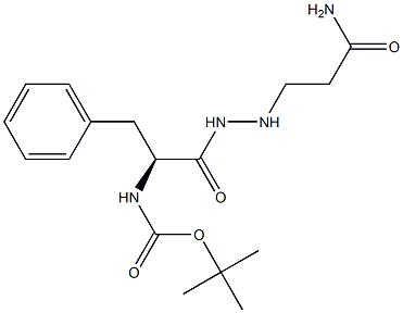N-(tert-Butoxycarbonyl)-L-phenylalanine N'-(3-oxo-3-aminopropyl) hydrazide 구조식 이미지