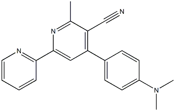 2-Methyl-4-(4-dimethylaminophenyl)-6-(2-pyridyl)pyridine-3-carbonitrile Structure