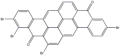 2,7,9,10-Tetrabromo-8,16-pyranthrenedione 구조식 이미지