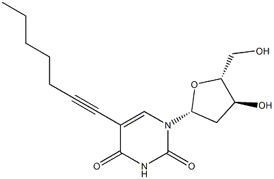 5-(1-Heptynyl)-2'-deoxyuridine 구조식 이미지