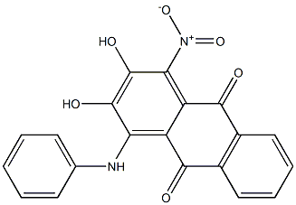 1-Anilino-2,3-dihydroxy-4-nitroanthraquinone Structure