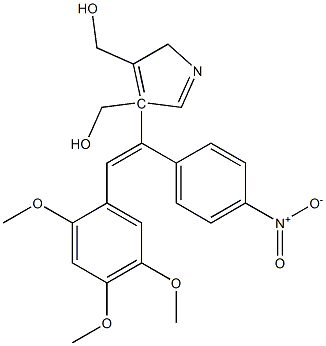 2-[1-(4-Nitrophenyl)-2-(2,4,5-trimethoxyphenyl)ethenyl]-4,4(5H)-oxazoledimethanol Structure