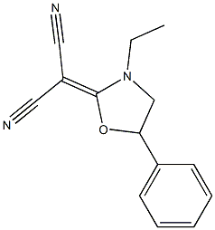 [3-Ethyl-5-phenyloxazolidin-2-ylidene]malononitrile 구조식 이미지