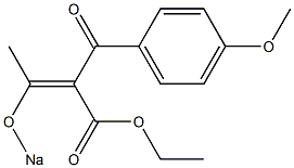 2-(p-Anisoyl)-3-sodiooxy-2-butenoic acid ethyl ester Structure