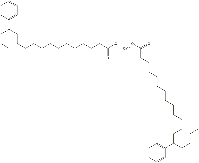Bis(14-phenylstearic acid)calcium salt Structure