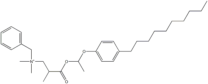 N,N-Dimethyl-N-benzyl-N-[2-[[1-(4-decylphenyloxy)ethyl]oxycarbonyl]propyl]aminium 구조식 이미지