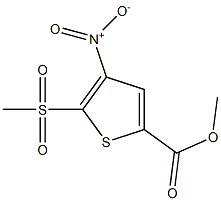 2-Methylsulfonyl-3-nitrothiophene-5-carboxylic acid methyl ester 구조식 이미지