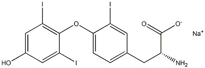(R)-2-Amino-3-[4-(4-hydroxy-2,6-diiodophenoxy)-3-iodophenyl]propanoic acid sodium salt Structure