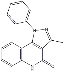 1-Phenyl-3-methyl-4,5-dihydro-1H-pyrazolo[4,3-c]quinoline-4-one 구조식 이미지