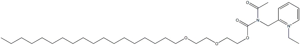 2-[N-Acetyl-N-[2-[2-(octadecyloxy)ethoxy]ethoxycarbonyl]aminomethyl]-1-ethylpyridinium 구조식 이미지