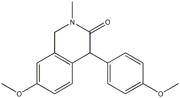 1,4-Dihydro-2-methyl-4-(4-methoxyphenyl)-7-methoxyisoquinolin-3(2H)-one Structure