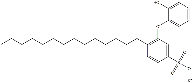 2'-Hydroxy-6-tetradecyl[oxybisbenzene]-3-sulfonic acid potassium salt Structure