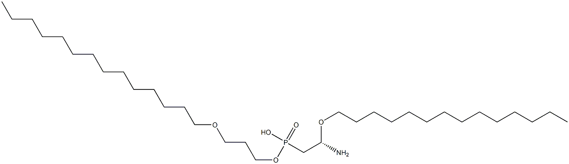 (-)-(2-Aminoethyl)phosphonic acid hydrogen (S)-2,3-bis(tetradecyloxy)propyl ester 구조식 이미지