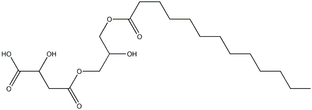 D-Malic acid hydrogen 4-(2-hydroxy-3-tridecanoyloxypropyl) ester 구조식 이미지