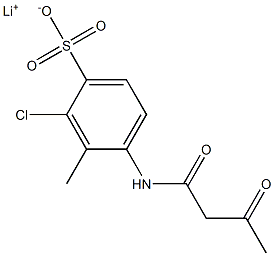 4-(Acetoacetylamino)-2-chloro-3-methylbenzenesulfonic acid lithium salt 구조식 이미지