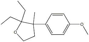 2,2-Diethyl-3-(4-methoxyphenyl)methyltetrahydrofuran Structure
