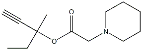 1-Piperidineacetic acid 1-ethynyl-1-methylpropyl ester 구조식 이미지