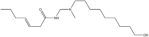 N-[[N-(9-Hydroxynonyl)-N-methylamino]methyl]-3-heptenamide 구조식 이미지