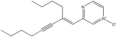 3-[(E)-2-Butyl-1-octen-3-ynyl]-1-pyrazinium-1-olate 구조식 이미지