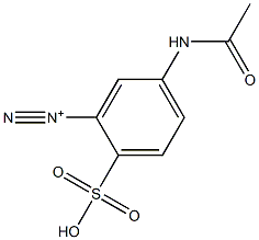 5-Acetylamino-2-sulfobenzenediazonium Structure
