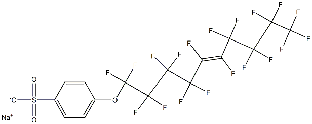 p-(Nonadecafluoro-5-decenyloxy)benzenesulfonic acid sodium salt Structure
