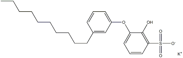 2-Hydroxy-3'-decyl[oxybisbenzene]-3-sulfonic acid potassium salt Structure