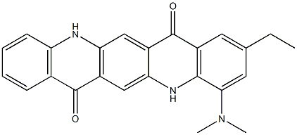 4-(Dimethylamino)-2-ethyl-5,12-dihydroquino[2,3-b]acridine-7,14-dione 구조식 이미지