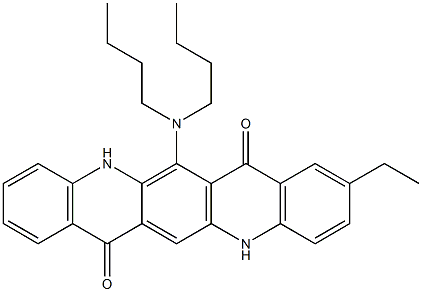 6-(Dibutylamino)-9-ethyl-5,12-dihydroquino[2,3-b]acridine-7,14-dione Structure