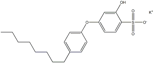 3-Hydroxy-4'-octyl[oxybisbenzene]-4-sulfonic acid potassium salt Structure