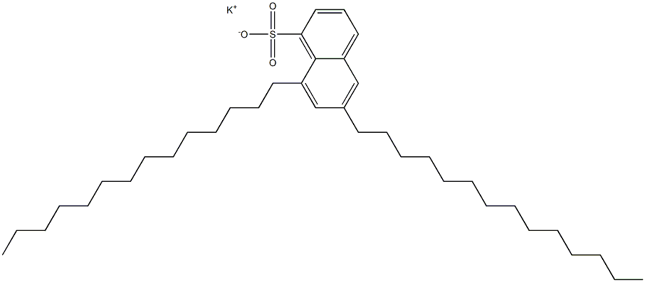 6,8-Ditetradecyl-1-naphthalenesulfonic acid potassium salt 구조식 이미지