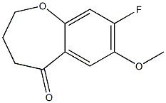 8-Fluoro-7-methoxy-3,4-dihydro-1-benzoxepin-5(2H)-one Structure
