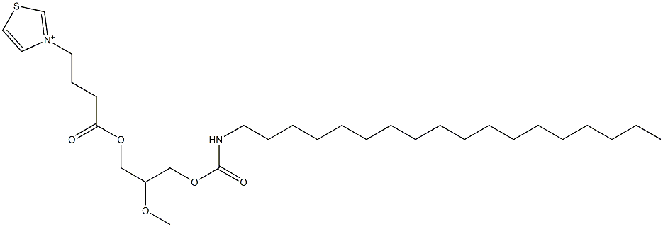 3-[4-[2-Methoxy-3-[[(octadecylamino)carbonyl]oxy]propyloxy]-4-oxobutyl]thiazol-3-ium 구조식 이미지